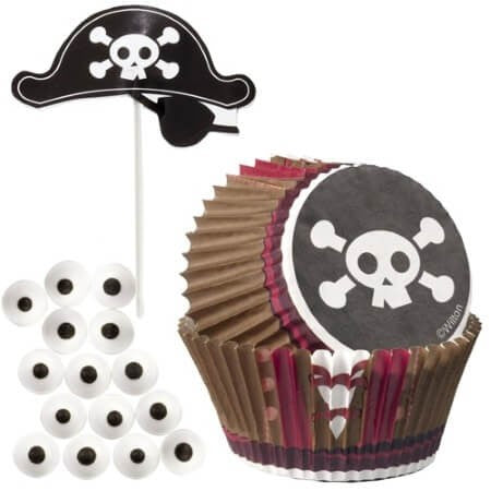 Kit complet pour cupcakes pirates