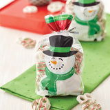 Emballages alimentaires motifs bonhomme de neige pour offrir vos chocolats et autres sucettes pendant l'hiver