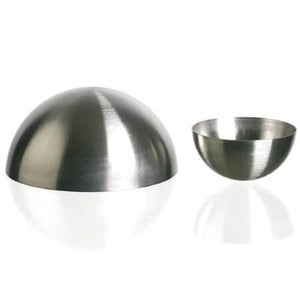 2 moules en inox en forme de sphère pour la pâtisserie