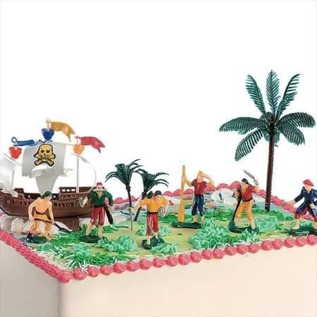 Lot De 18 Toppers De Gâteau Pirate – 2 Grands + 16 Petits Cure-dents – Déco Anniversaire, Halloween Et Fête à Thème – Papier Et Bois