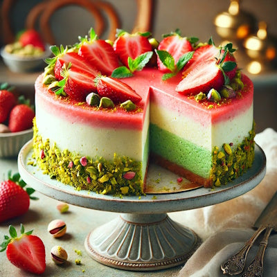 Recette de cheesecake fraises pistaches