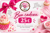 Carte cadeau pâtisserie Miss Popcake 25 euros