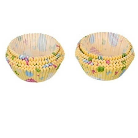 Caissettes en papier décorées motifs Pâques pour muffins ou