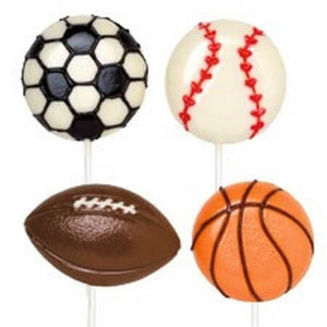 Moule pour sucettes en forme de ballons de foot, rugby, basket et baseball