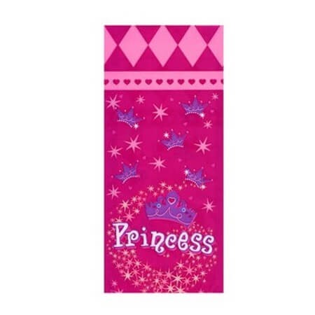 10 sachates emballage alimentaires rose motif princesses avec des couronnes et des étoiles de la marque Wilton