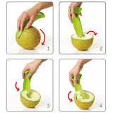 Découpe melon en morceaux
