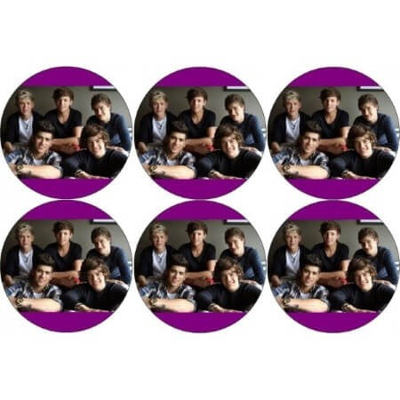 6 disques cupcake One direction