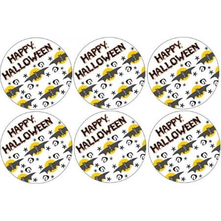 6 disques cupcake halloween