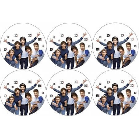 6 disques cupcake one direction