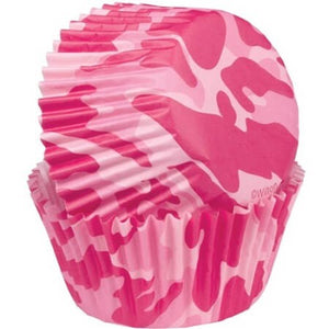 100 mini caissettes zébrées rose