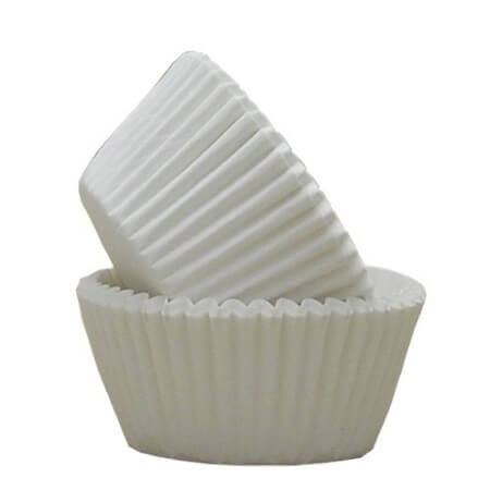 50 caissettes blanches pour muffins et cupcakes