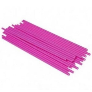 20 bâtons de sucette de couleur rose