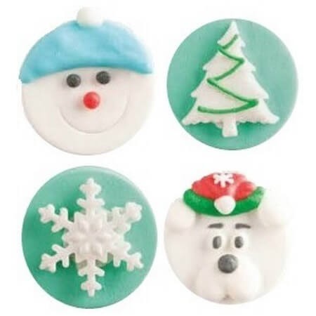 Lot de 2 moules à chocolat de Noël en silicone avec formes de bonhomme de  neige, arbre, chaussettes, boîte cadeau, bonhomme en pain d'épices, sucre