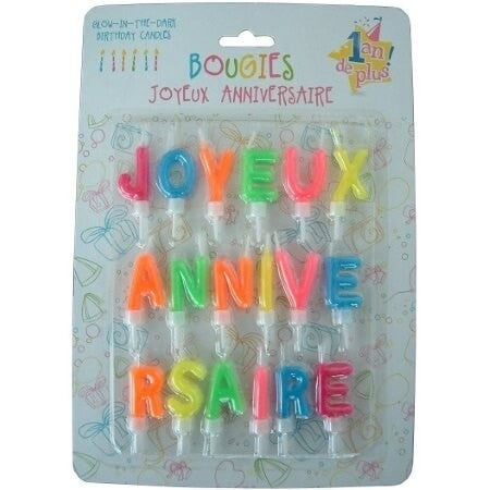 Bougie multicolore chiffre 25 pour gâteau d'anniversaire REF/BMCM0