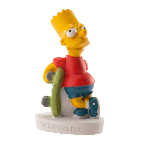 Décoration gâteau Simpson Bart et son skate 6cm